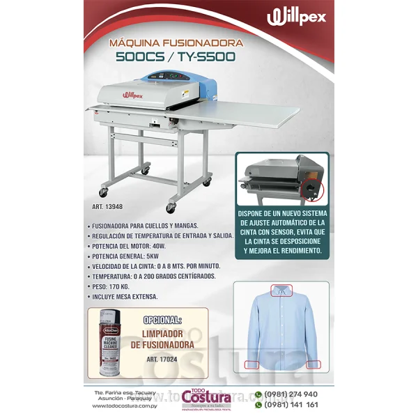 MAQUINA FUSIONADORA (50X50CM) WILLPEX 500CS / TY-S500