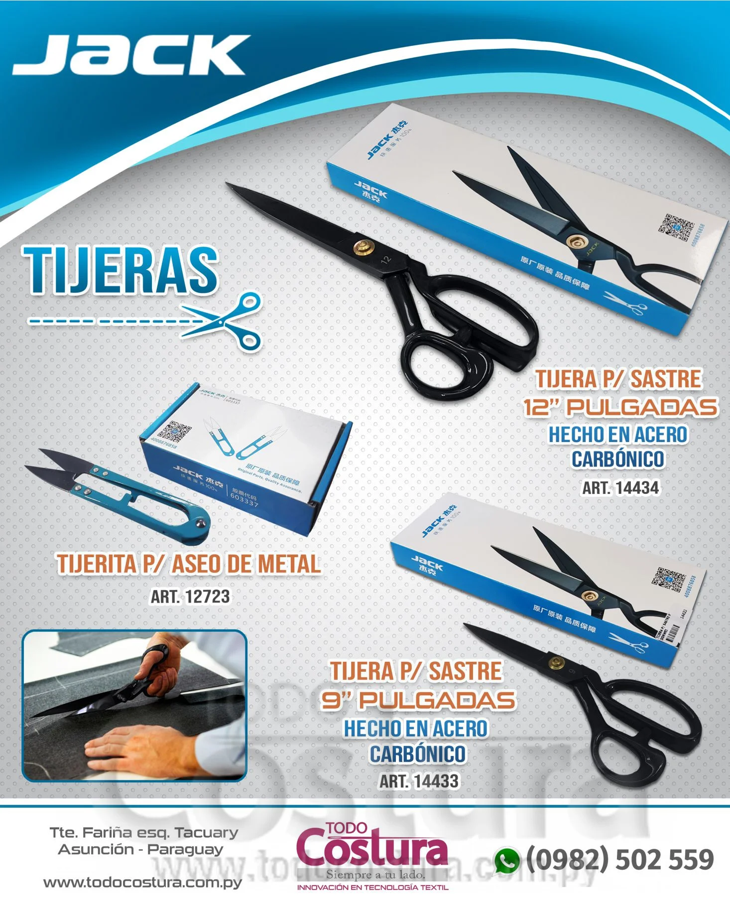TIJERA P/ SASTRE 12 PULG. JACK