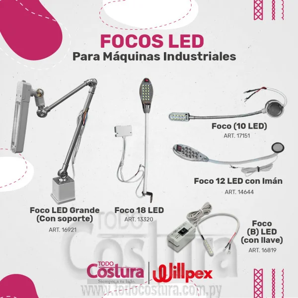 FOCO 12 LED CON IMAN PARA MAQUINA INDUSTRIAL