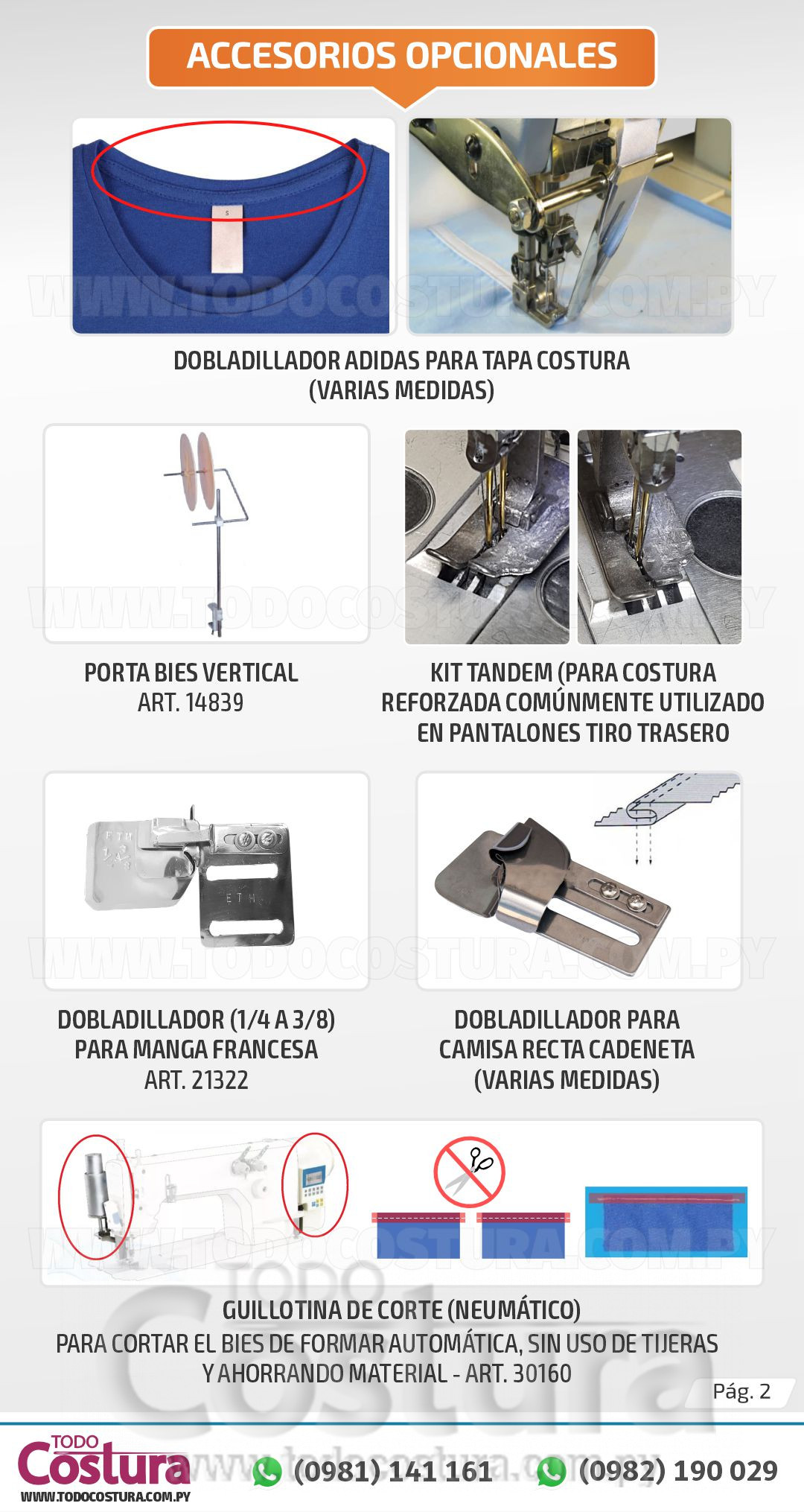 RECTA CADENETA (2 AGUJAS) SIRUBA L382-64