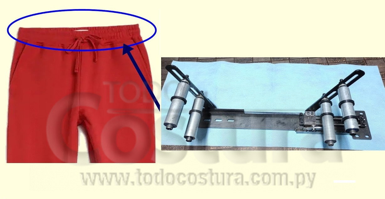 ROLLER TENSIONADOR PARA ELASTICO (STANDARD) PARA ENGOMADORA / COLLARETA / OVERLOCK CILINDRICAS