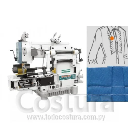 ENGOMADORA (2 AGUJAS- PLISADORA) SIRUBA VC008-02064P/VMR