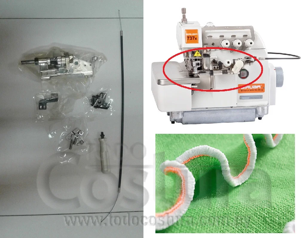 KIT FRUNCIDOR PARA FESTON (GAL) OVERLOCK SIRUBA 737K-504F2