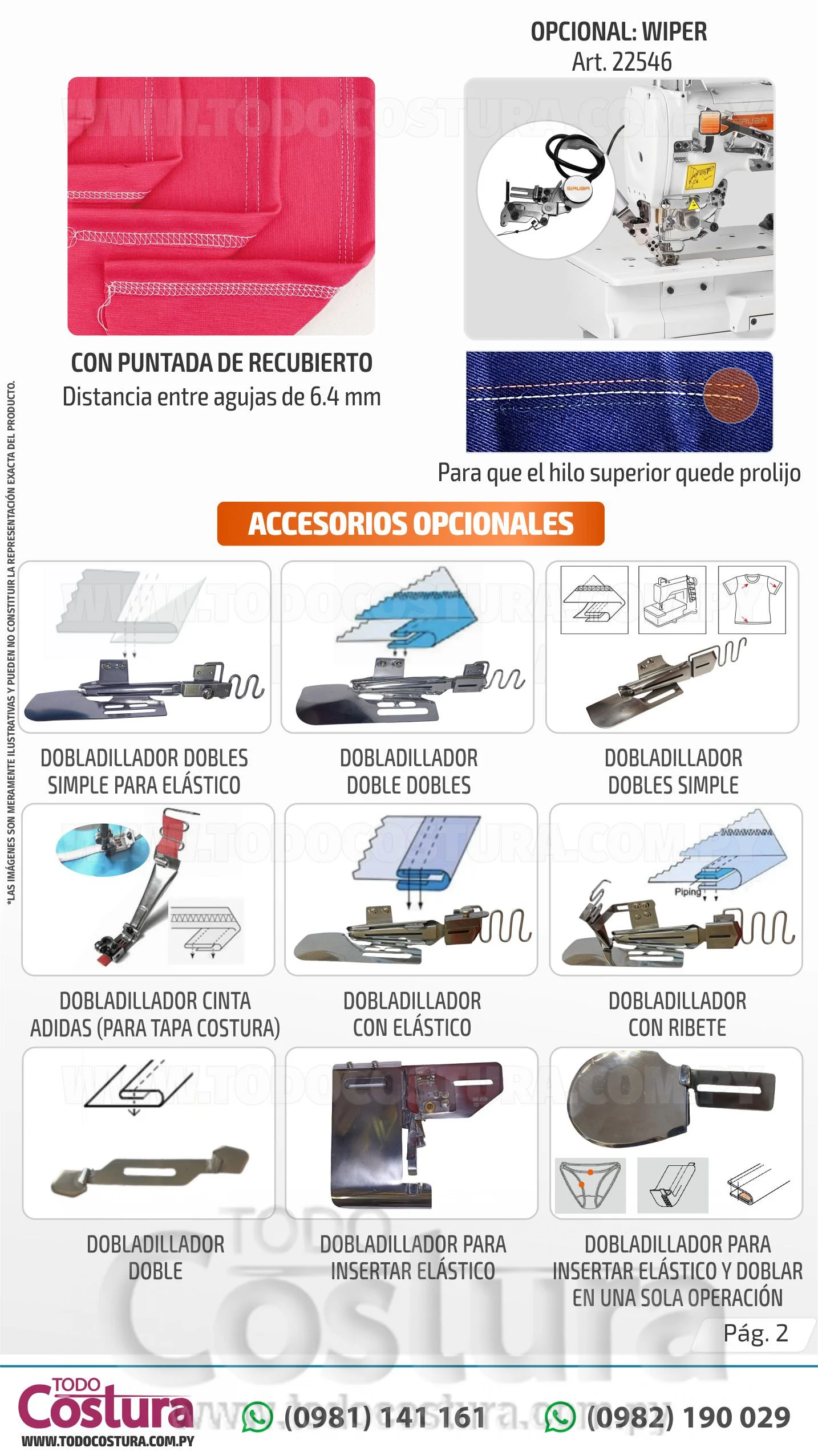 COLLARETA (PLANA - NORMAL - ELECT.) SIRUBA F007KD-W122-364/FHA/UTJ (MOTOR INCORPORADO)