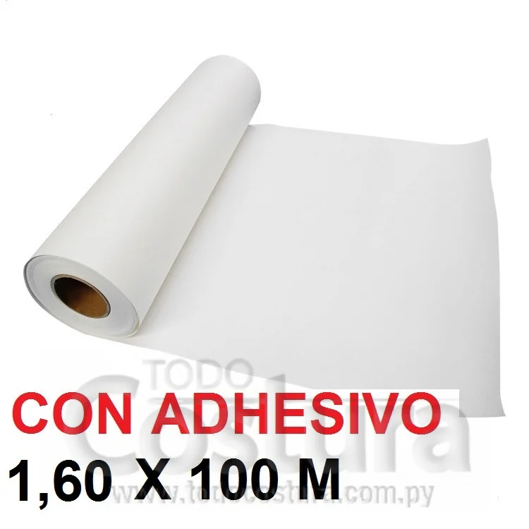 PAPEL SUBLIMACION (1.60 X 100M - 100 GRAMOS) CON ADHESIVO