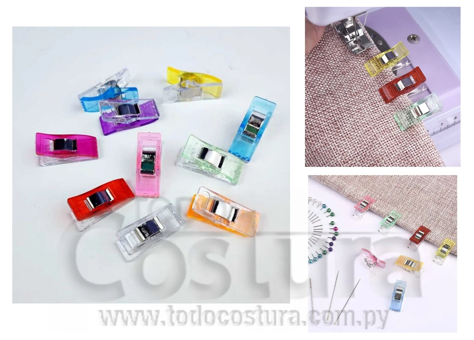 PINZAS (2,7 X 1 X 1,5CM - 10 UNIDADES) PARA TELA
