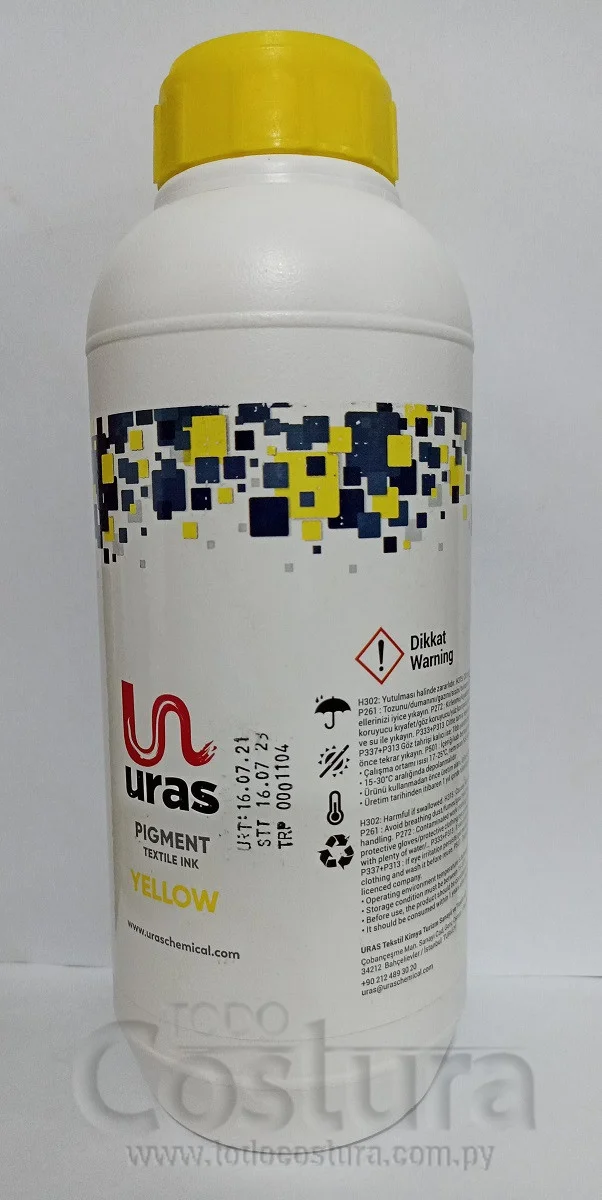 TINTA (AMARILLO - 1 LITRO) PARA IMPRESORA TEXTIL DTG