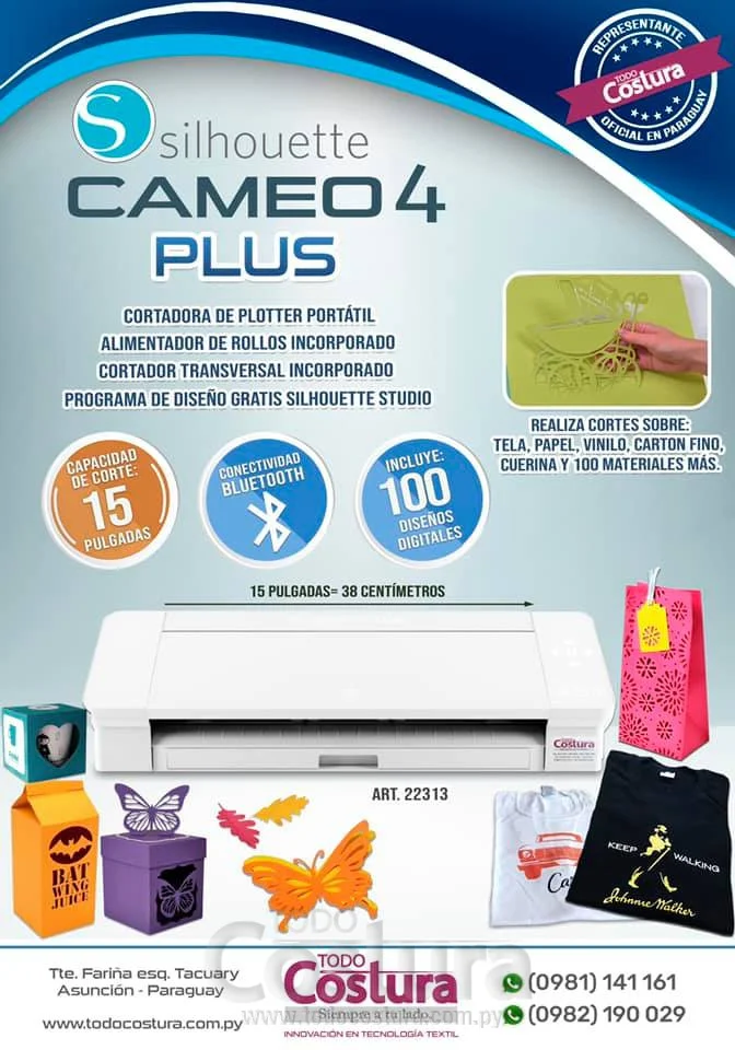 CORTADORA DE PLOTTER (15 PULGADAS) SILHOUETTE CAMEO 4 PLUS