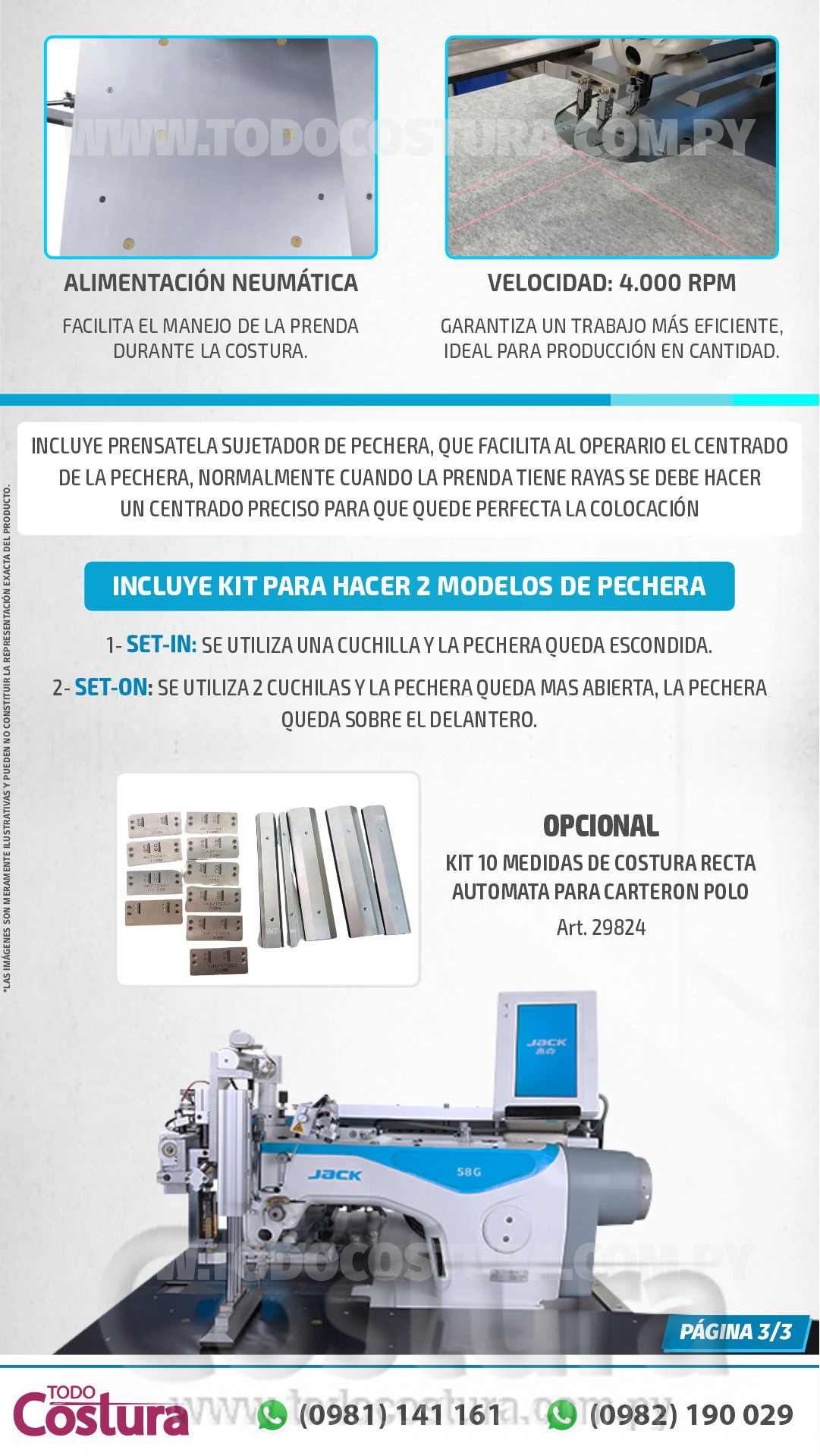 MAQ. RECTA AUTOMATA PARA CARTERON POLO JACK JK-T5878G-58