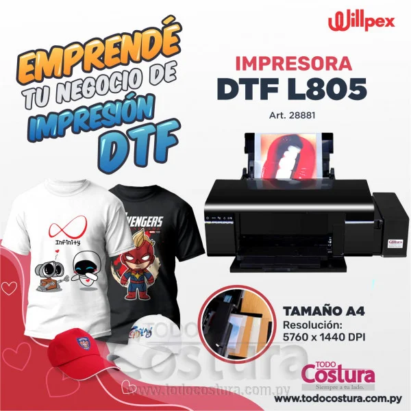 IMPRESORA DTF (A4) EPSON L805 - 6 COLORES