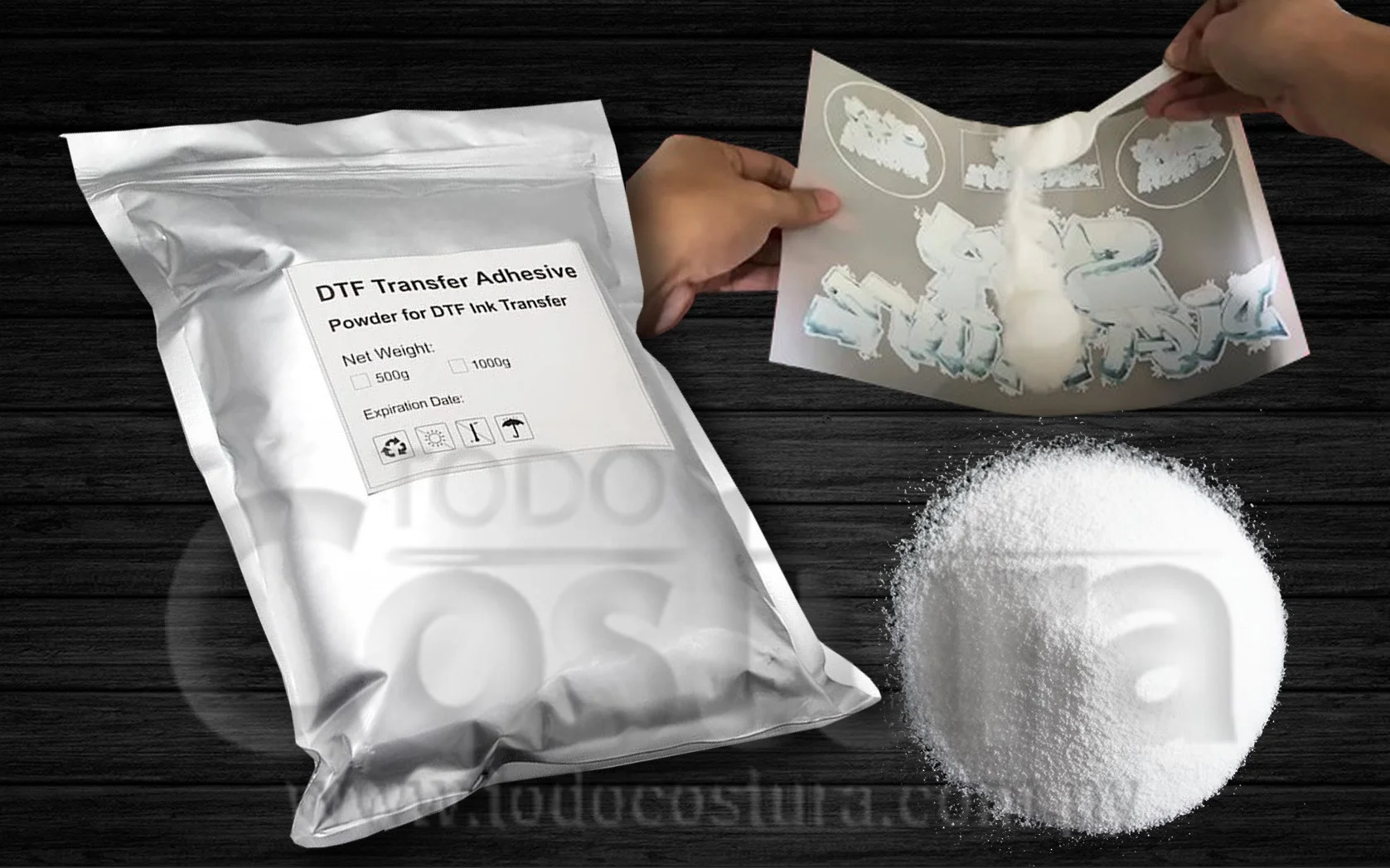 POLVO POLIAMIDA (1 KG) PARA TRANSFER IMPRESION DTF / SERIGRAFIA