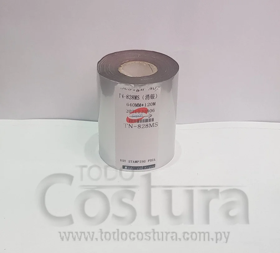 ETIQUETA FOIL PLATA MATTE (8CM X 120 METROS) P/ TRANSFER WILLPEX