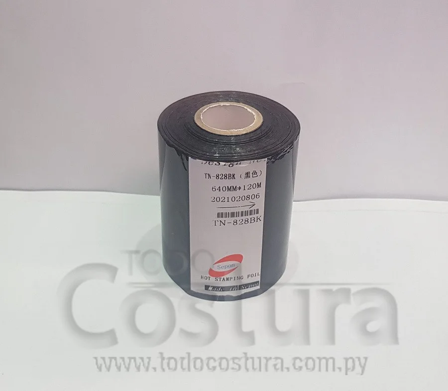 ETIQUETA FOIL NEGRO (8CM X 120 METROS) P/ TRANSFER WILLPEX