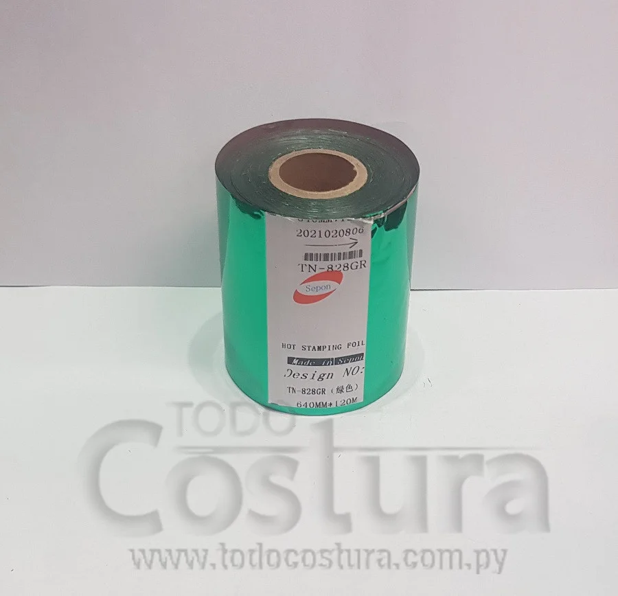 ETIQUETA FOIL VERDE (8CM X 120 METROS) P/ TRANSFER WILLPEX