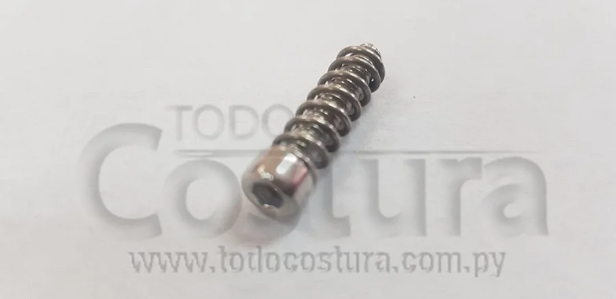 TORNILLO (GRANDE) CON RESORTE DEL SOPORTE DE LENTE ENFOQUE GRABADORA LASER WILLPEX 1390