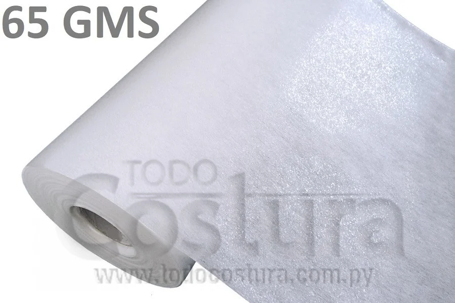 ENTRETELA J1065HF (FUSIONABLE - 65+15 GRAMOS - BLANCO ) (100 METROS X 1 METRO) X ROLLO
