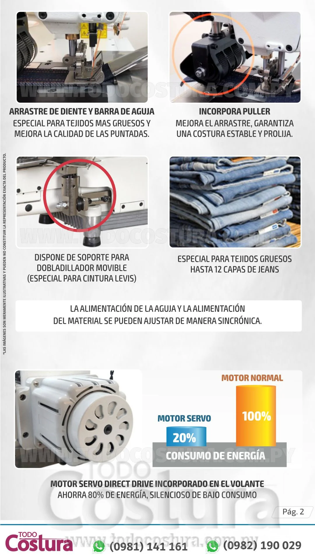 CINTURERA (CILINDRICA - DOBLE TRANSPORTE) WILLPEX WP-8804PTC (MOTOR INCORPORADO)