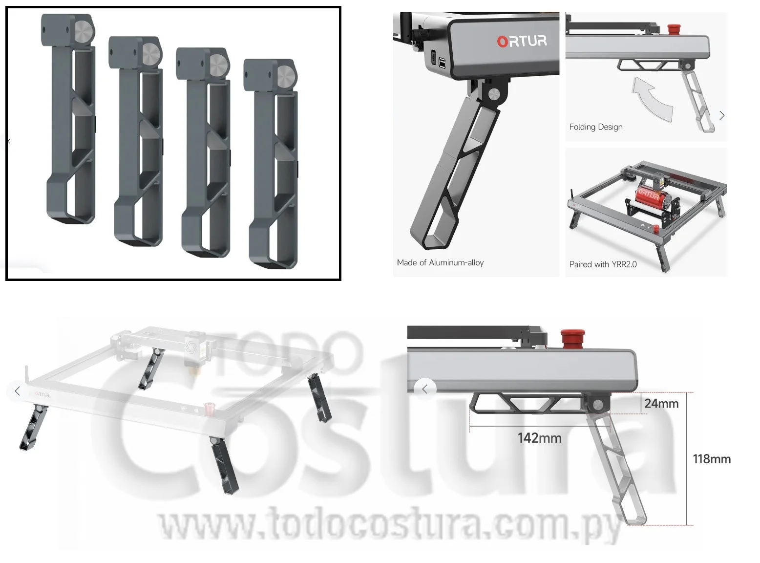 PATITA BASE (4 UNID.) GRABADORA LASER A DIODO WILLPEX OLM3