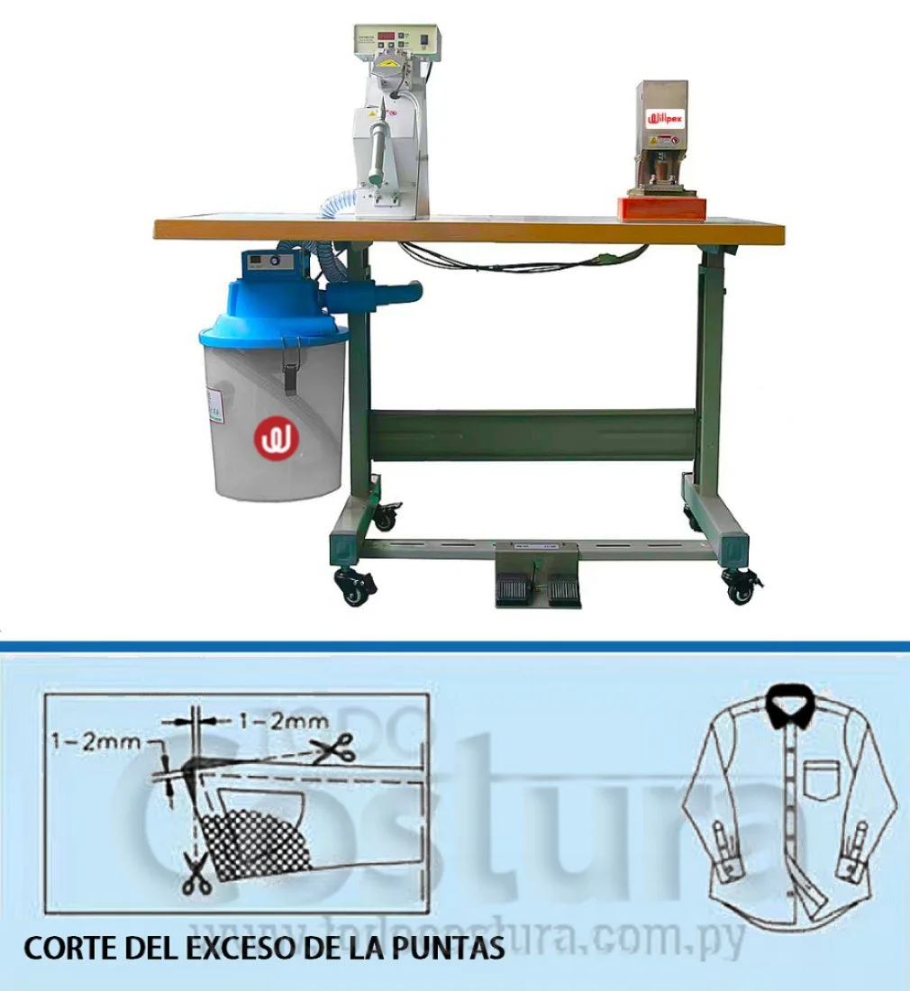 MAQUINA (2 EN 1)  VOLTEADORA DE CUELLO AUTOMATICO Y PLANCHA WILLPEX WP-QF06