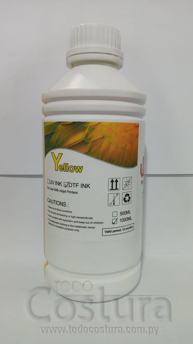 TINTA PIGMENTADA (AMARILLO - 1 LITRO) PARA IMPRESORA DTF