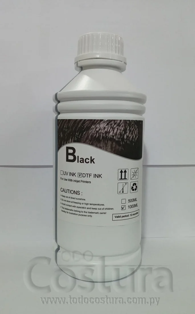 TINTA PIGMENTADA (NEGRO - 1 LITRO) PARA IMPRESORA DTF