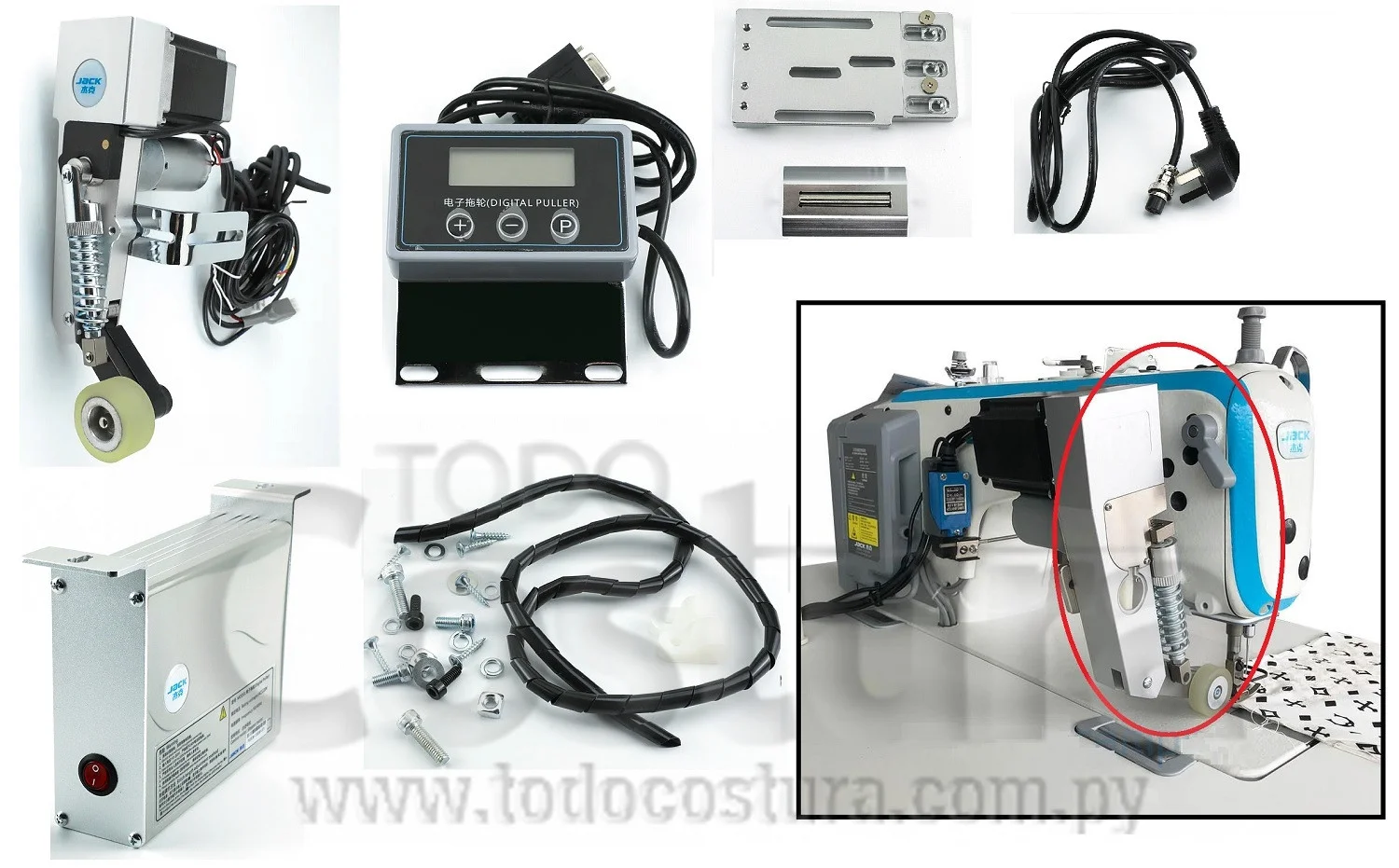 PULLER DIGITAL (COMPLETO) PARA RECTA ELECTRONICA JACK A7 / A5 / A4 / A6F