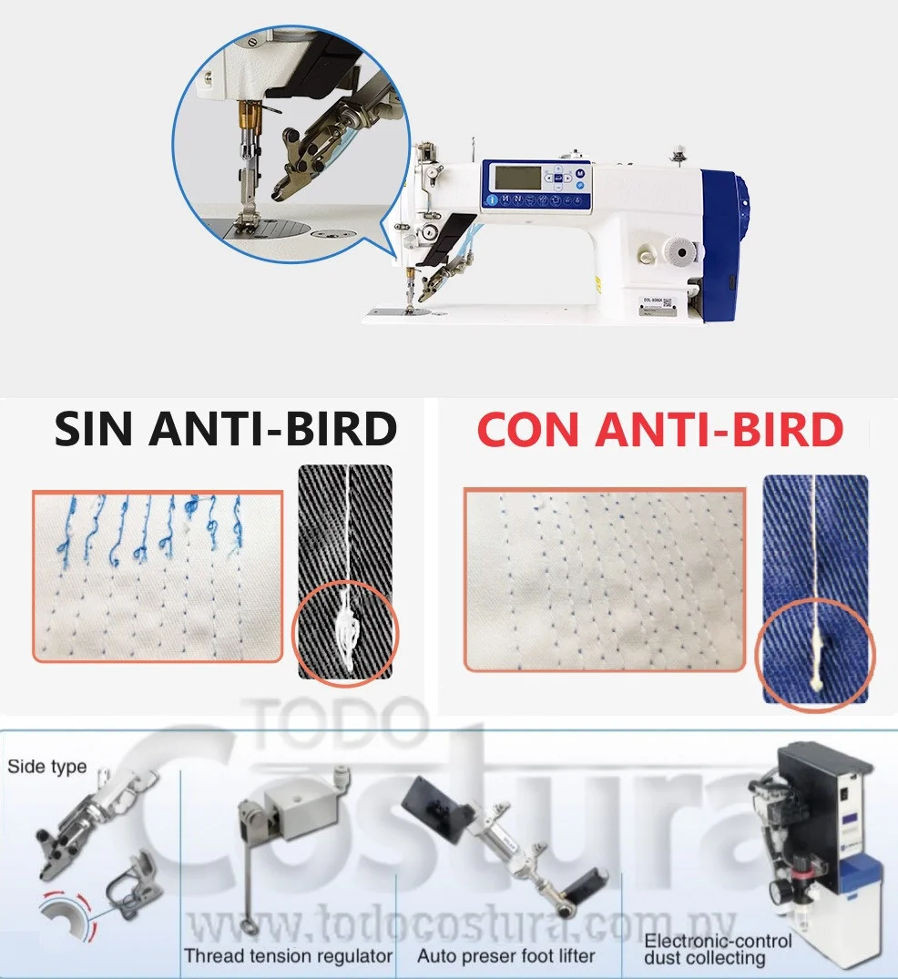 KIT CORTA HILO SUPERIOR ANTI-BIRD (NEUMATICO) P/ RECTA ELECTRONICA JUKI DDL-9000