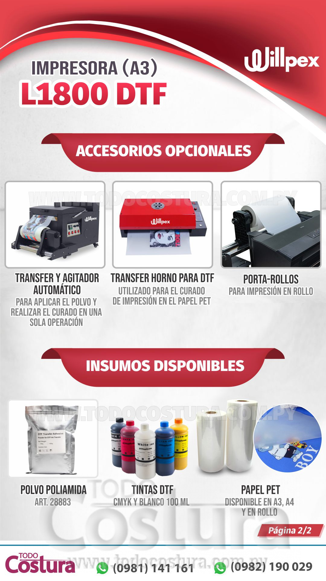 IMPRESORA (A3) EPSON L1800 - 6 COLORES