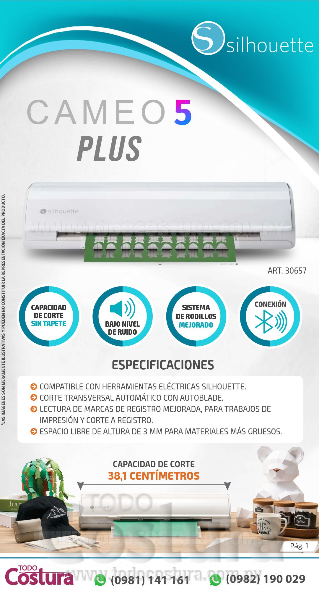 CORTADORA DE PLOTTER (15 PULGADAS) SILHOUETTE CAMEO 5 PLUS