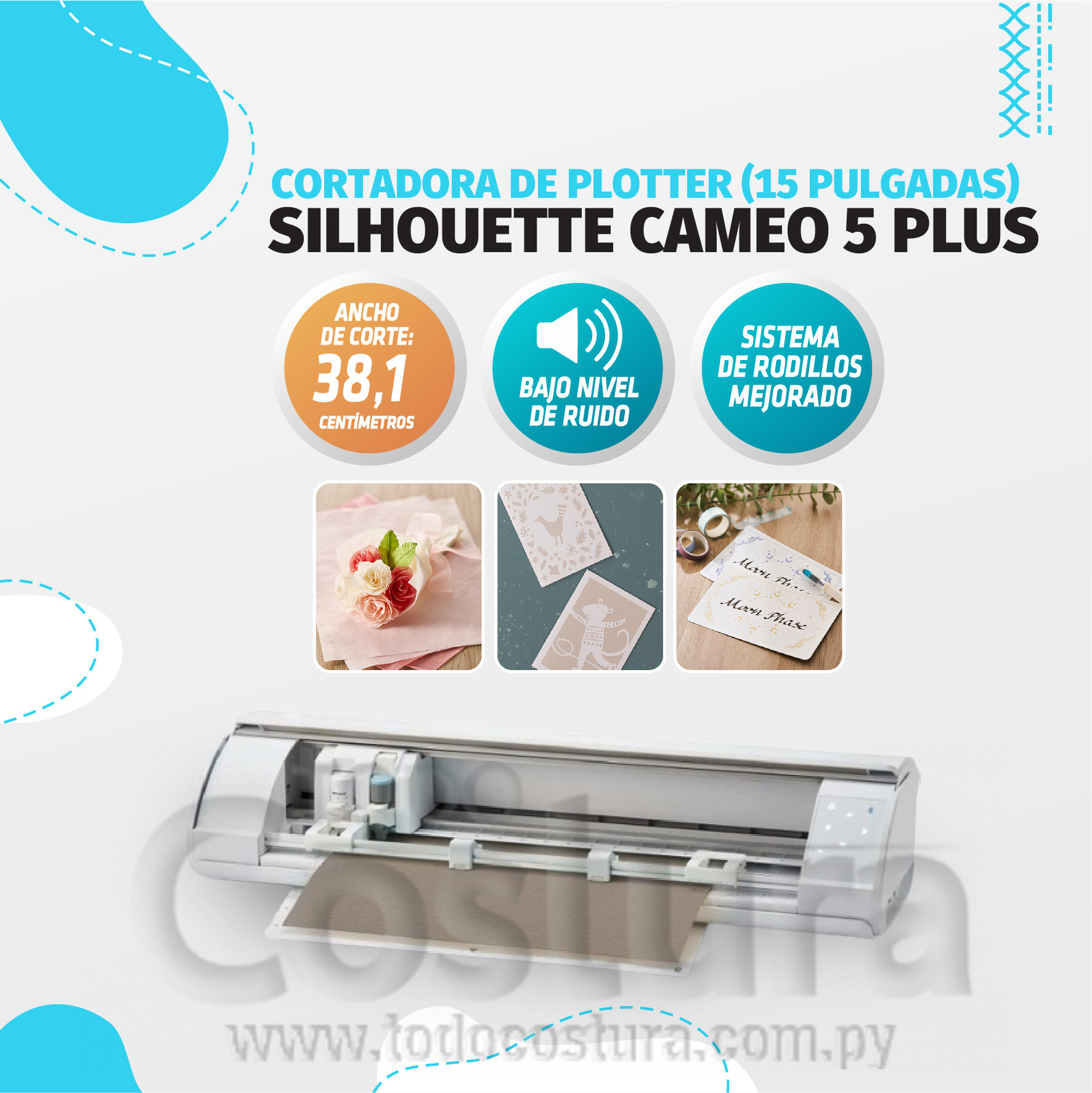 CORTADORA DE PLOTTER (15 PULGADAS) SILHOUETTE CAMEO 5 PLUS