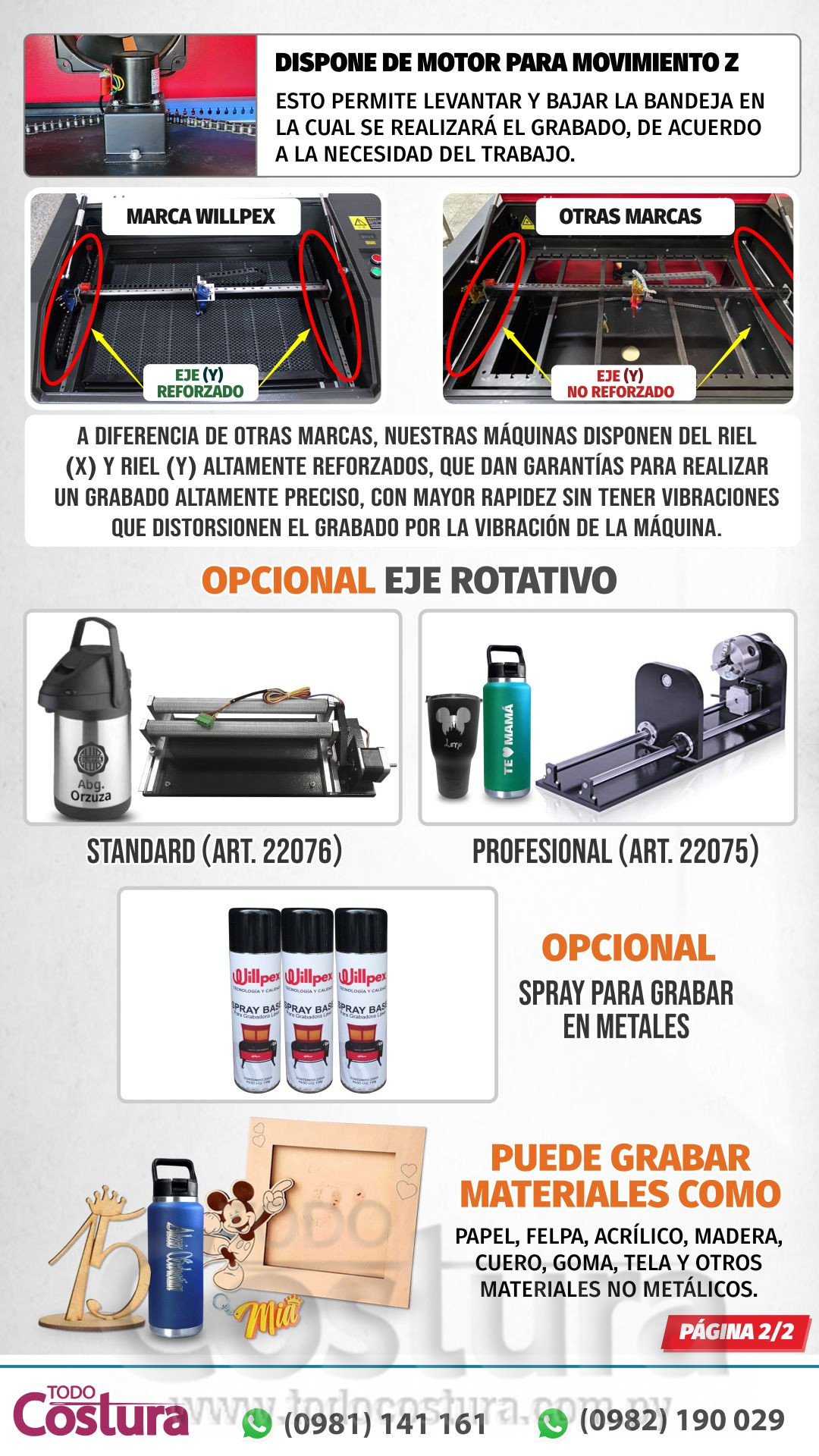 CORTADORA LASER (60X40CM - 80W) WILLPEX 6040-2