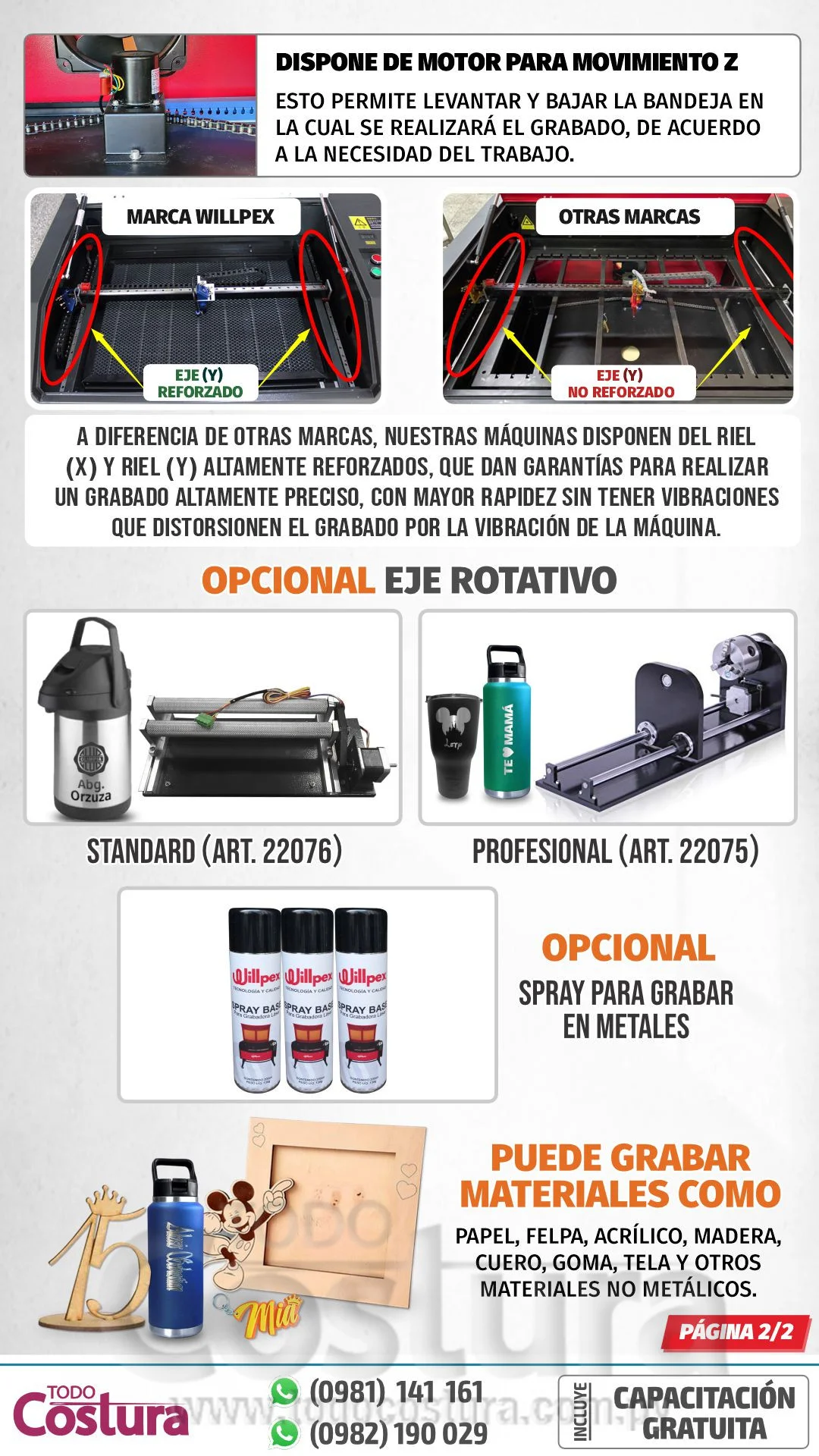 GRABADORA LASER (60X40CM - 80W) WILLPEX 6040-2