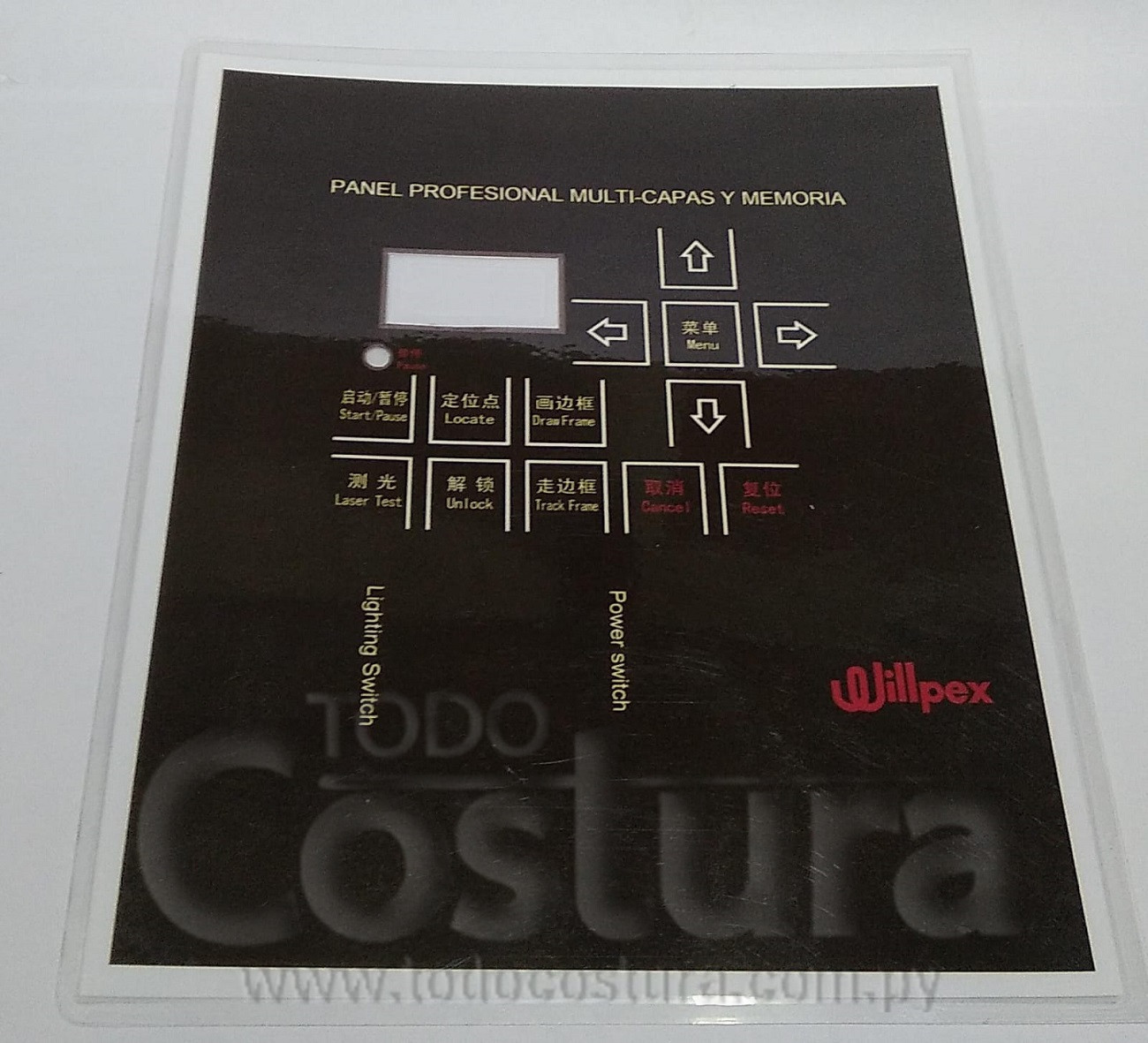 TAPA DEL PANEL (NUEVO) CORTADORA LASER WILLPEX 3020