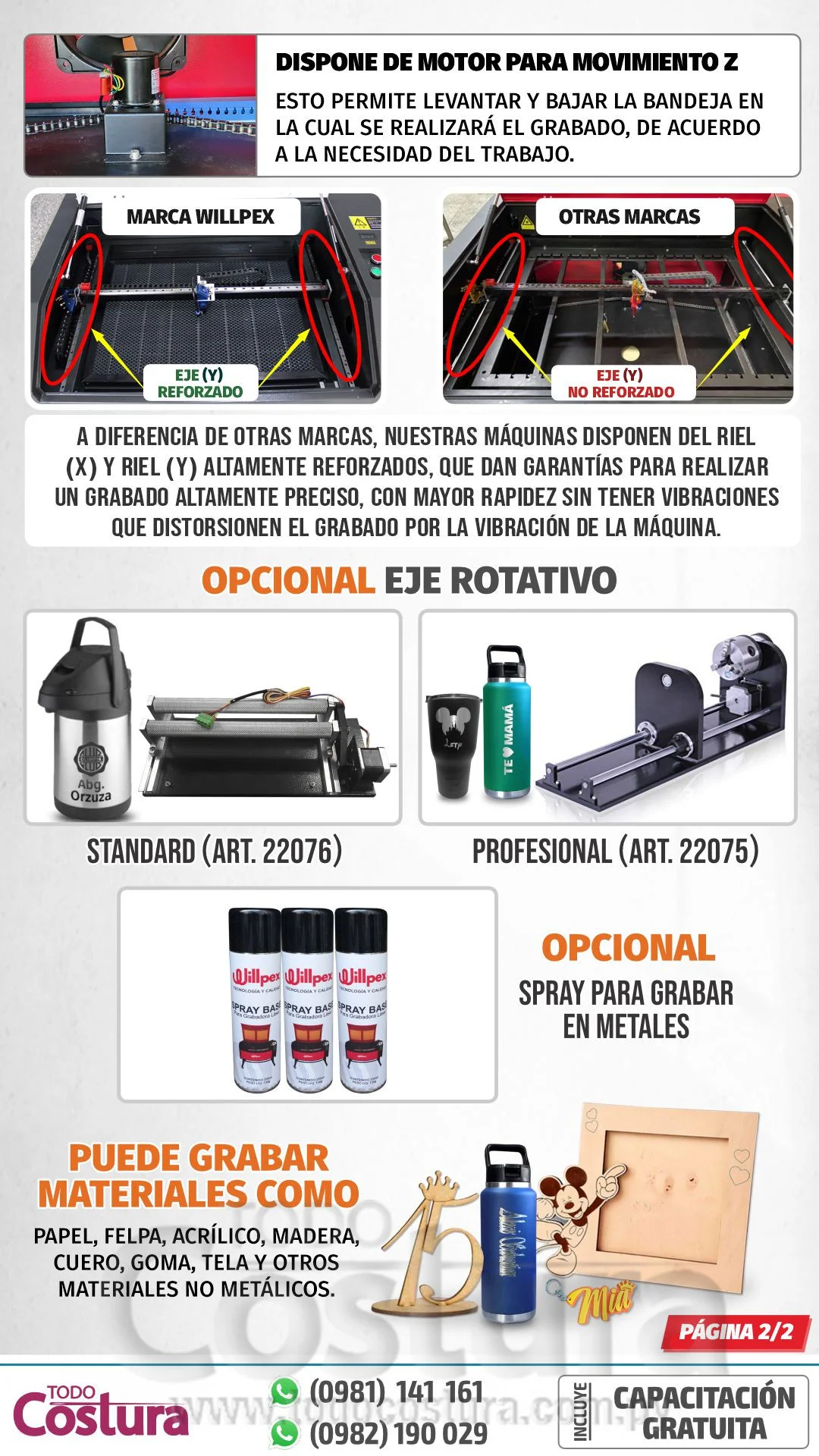 GRABADORA LASER (60X90CM - 100W) WILLPEX 6090-2