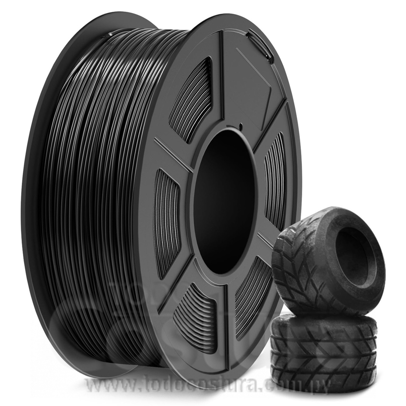 FILAMENTO (TPU - NEGRO - 1KG - 1,75MM) IMPRESORA 3D