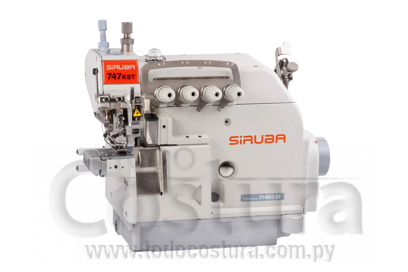 OVERLOCK ELECTRONICA (CILINDRICA - DOBLE ARRASTRE) SIRUBA 747KST-514M-3-24/VT (MOTOR INCORPORADO)