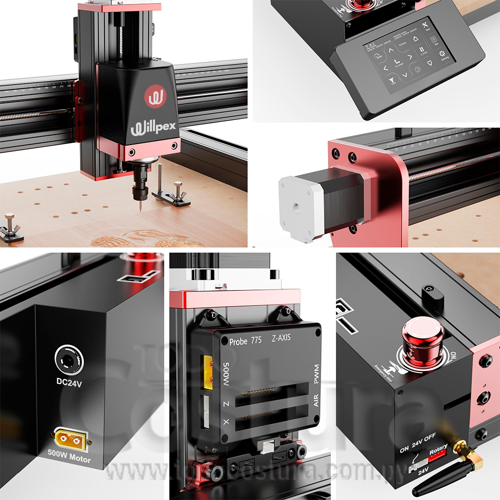 MAQUINA GRABADORA ROUTER CNC (46X46CM - 80W) WILLPEX TTC-450 PRO