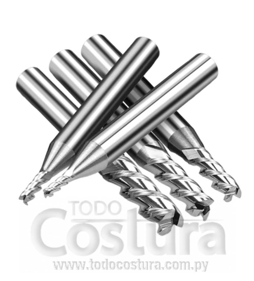 FRESAS (5 UNIDADES - PARA METALES) PARA CORTADORA CNC WILLPEX TTC-450 PRO