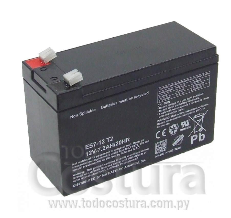 BATERIA (12V - 7A) WILLPEX MD600VA/360W / MXG11-1,2KVA / MXG11-3KVA