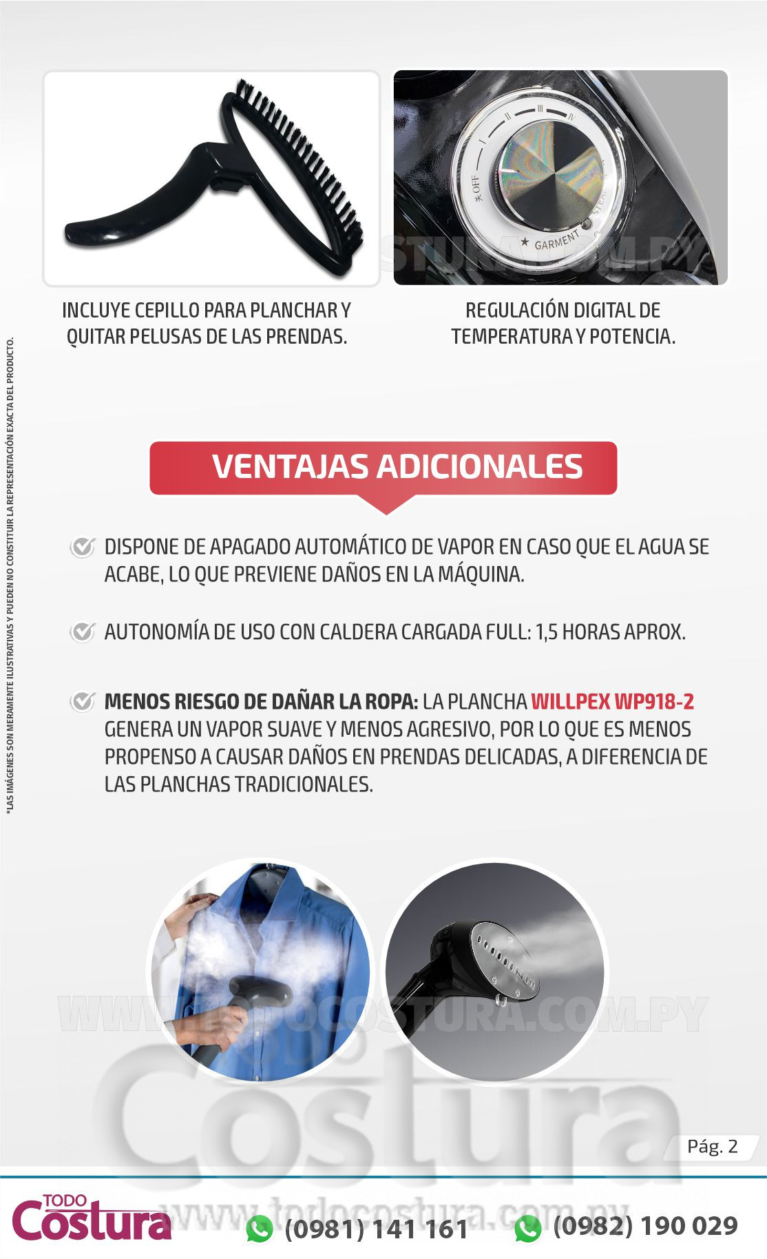 PLANCHA A VAPOR VERTICAL (PROFESIONAL) WILLPEX WP918-2