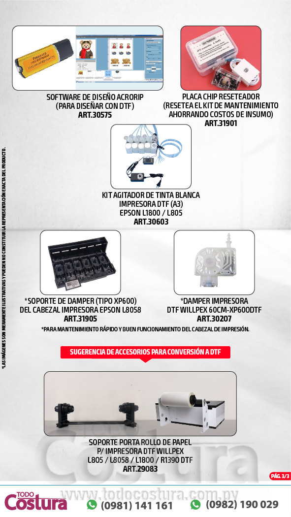 IMPRESORA DTF (A4) EPSON L8058-6 CANALES