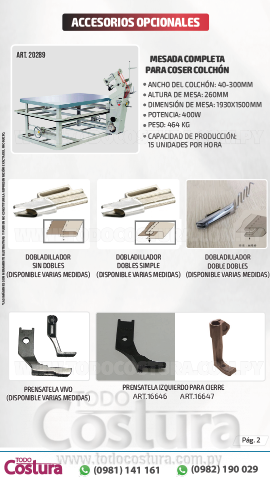 RECTA CAÑON (TRIPLE ARRASTRE) WILLPEX WP-341D (MOTOR INCORPORADO)