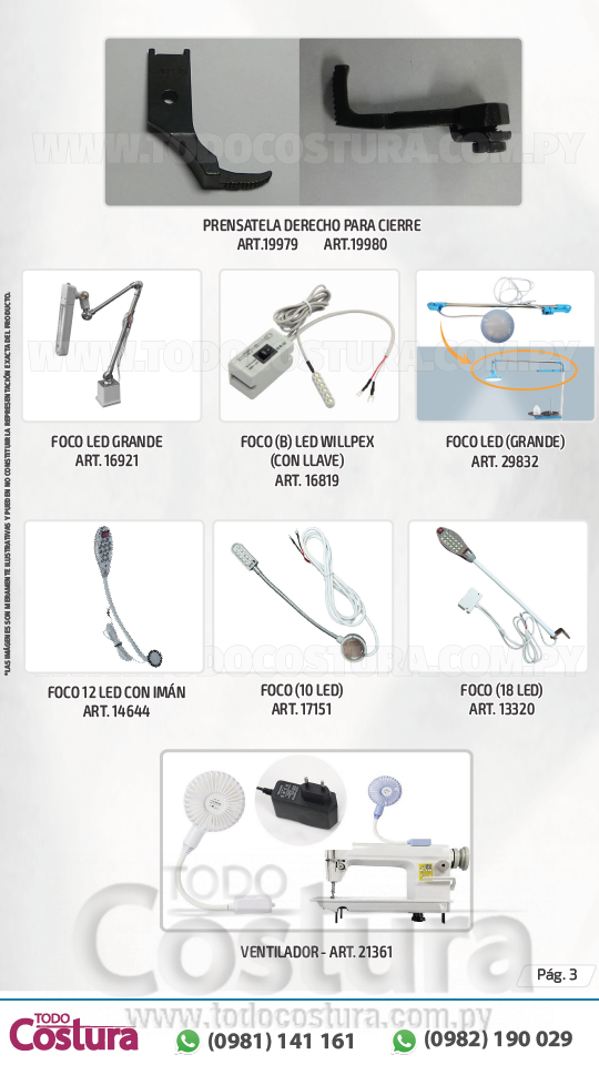 RECTA CAÑON (TRIPLE ARRASTRE) WILLPEX WP-341D (MOTOR INCORPORADO)