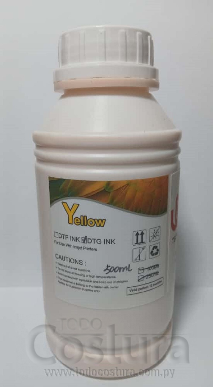 TINTA (AMARILLO - 500ML ) PARA IMPRESORA TEXTIL DTG