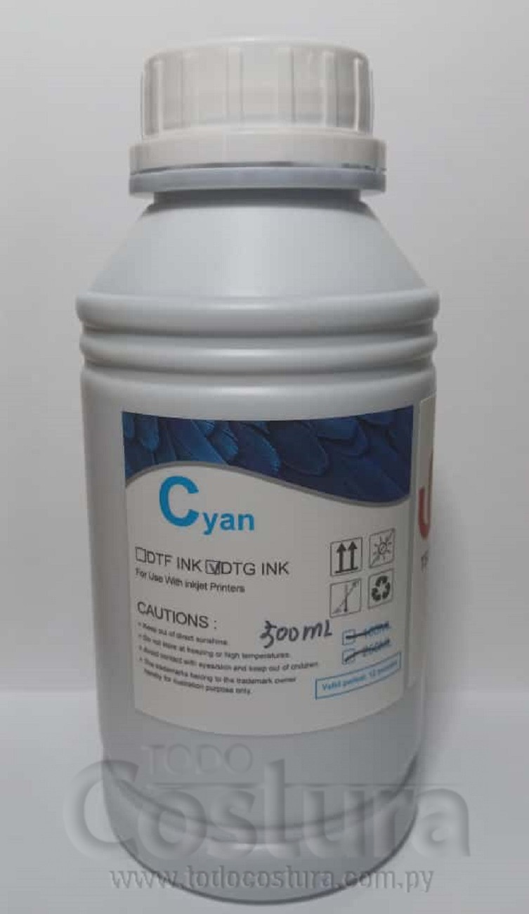 TINTA (CYAN - 500ML ) PARA IMPRESORA TEXTIL DTG