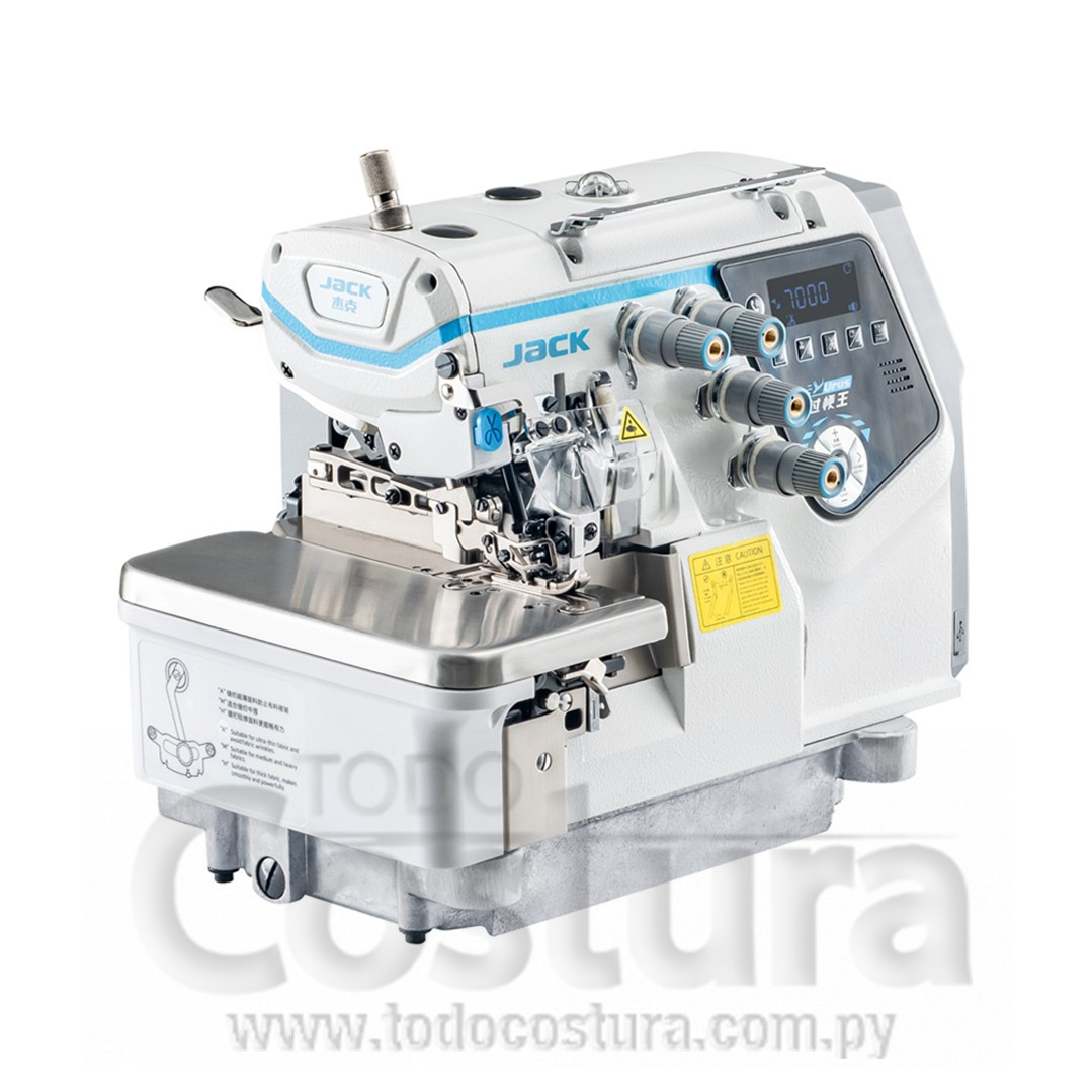 OVERLOCK CON ATRAQUE (ELECTRONICA - 4 HILOS) JACK C7-4-83/323/BK (MOTOR INCORPORADO)