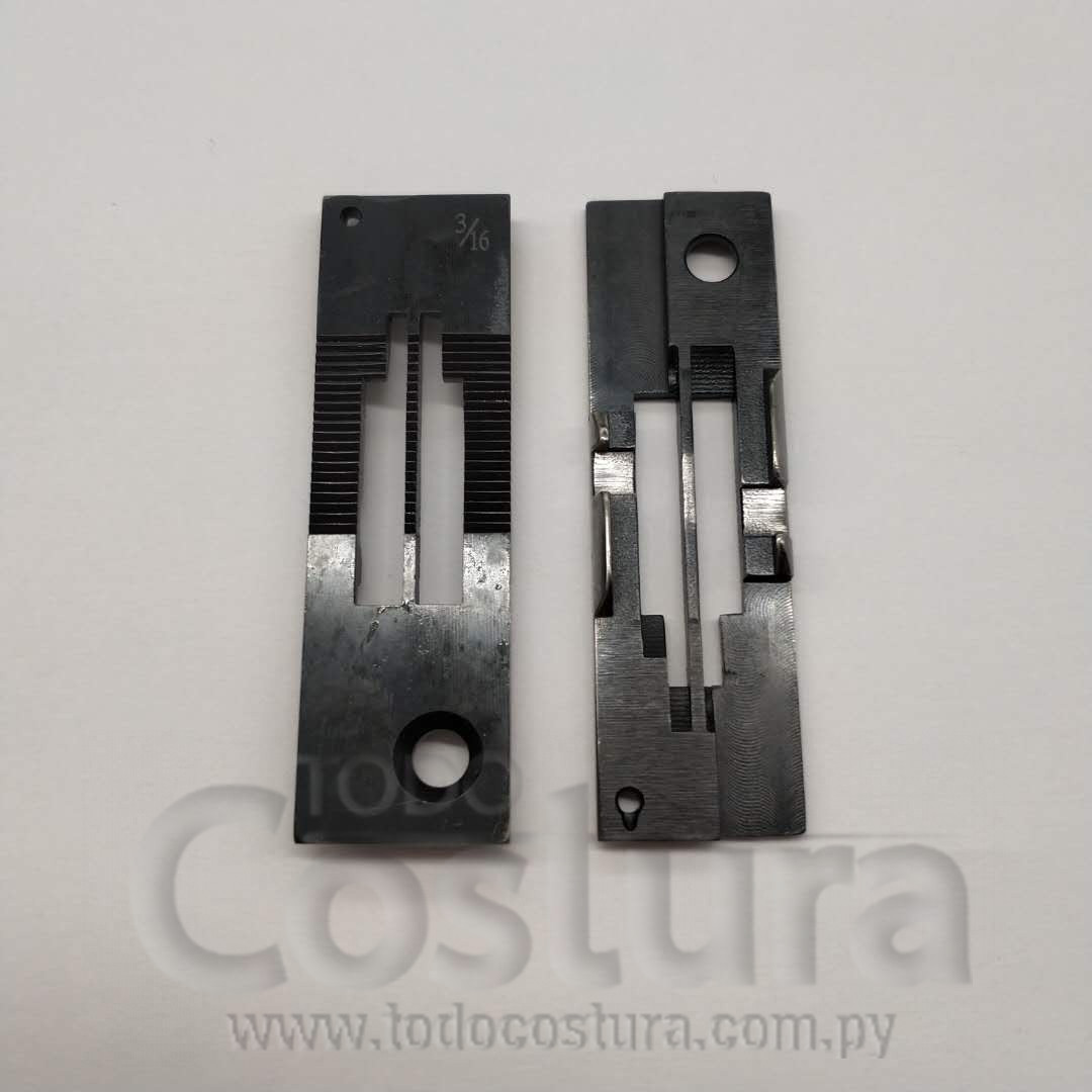 CHAPA DIENTE (3/16) DOBLE AGUJA ELECTRONICA JACK JK-58420J / 58720J