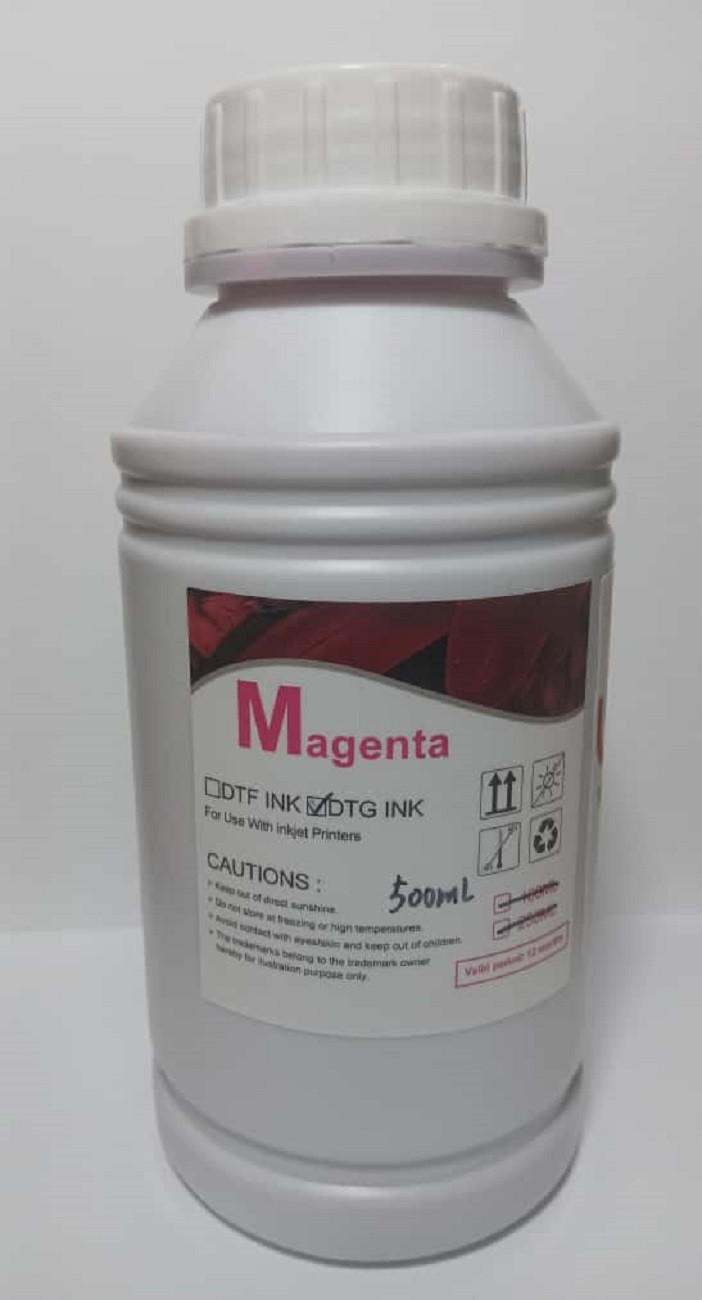 TINTA (MAGENTA - 500ML) PARA IMPRESORA TEXTIL DTG