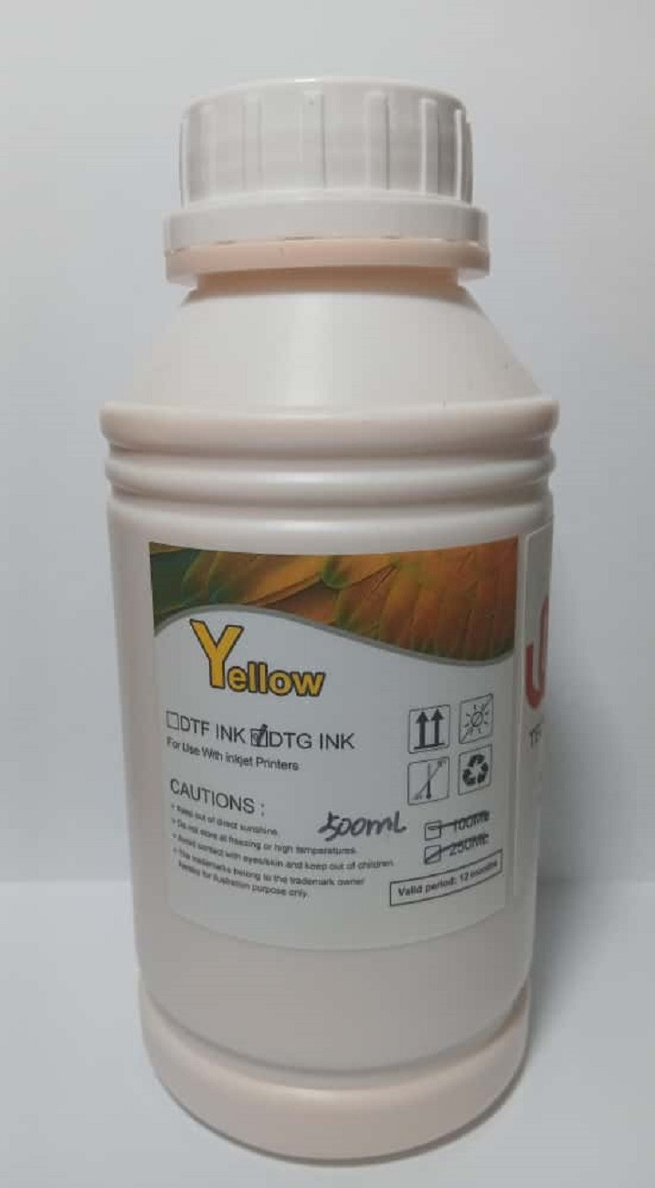 TINTA (AMARILLO - 500ML ) PARA IMPRESORA TEXTIL DTG