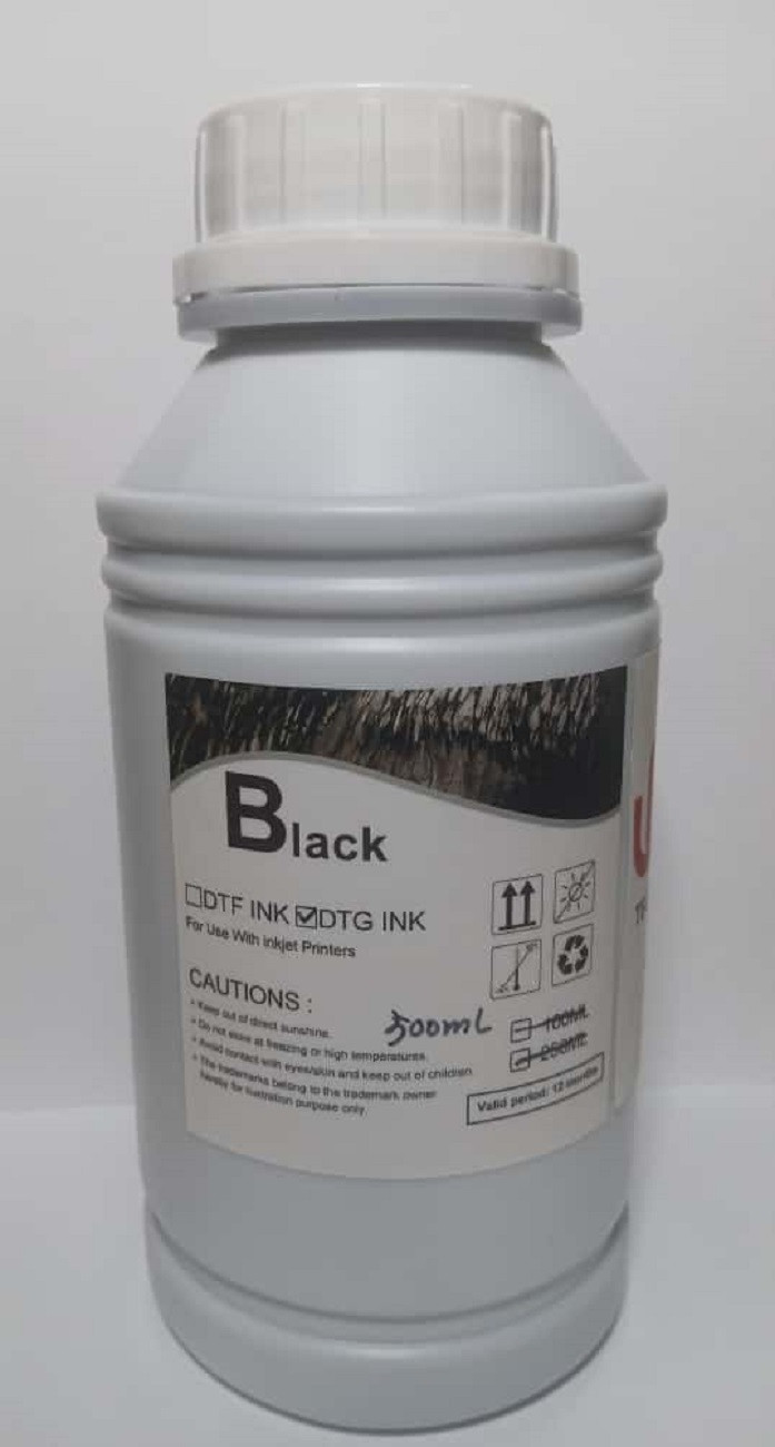 TINTA (NEGRO - 500ML ) PARA IMPRESORA TEXTIL DTG